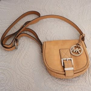 Michael Kors Leather Cross Body Purse - Tan